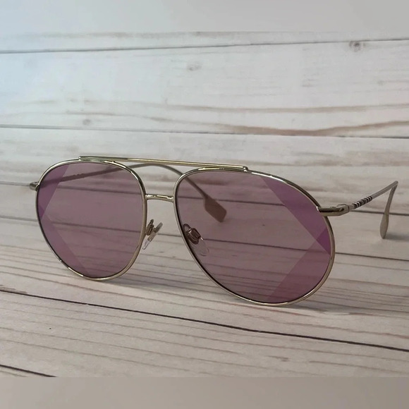 Rose and Light Gold Alice Burberry Women's Sunglasses - Picture 1 of 13